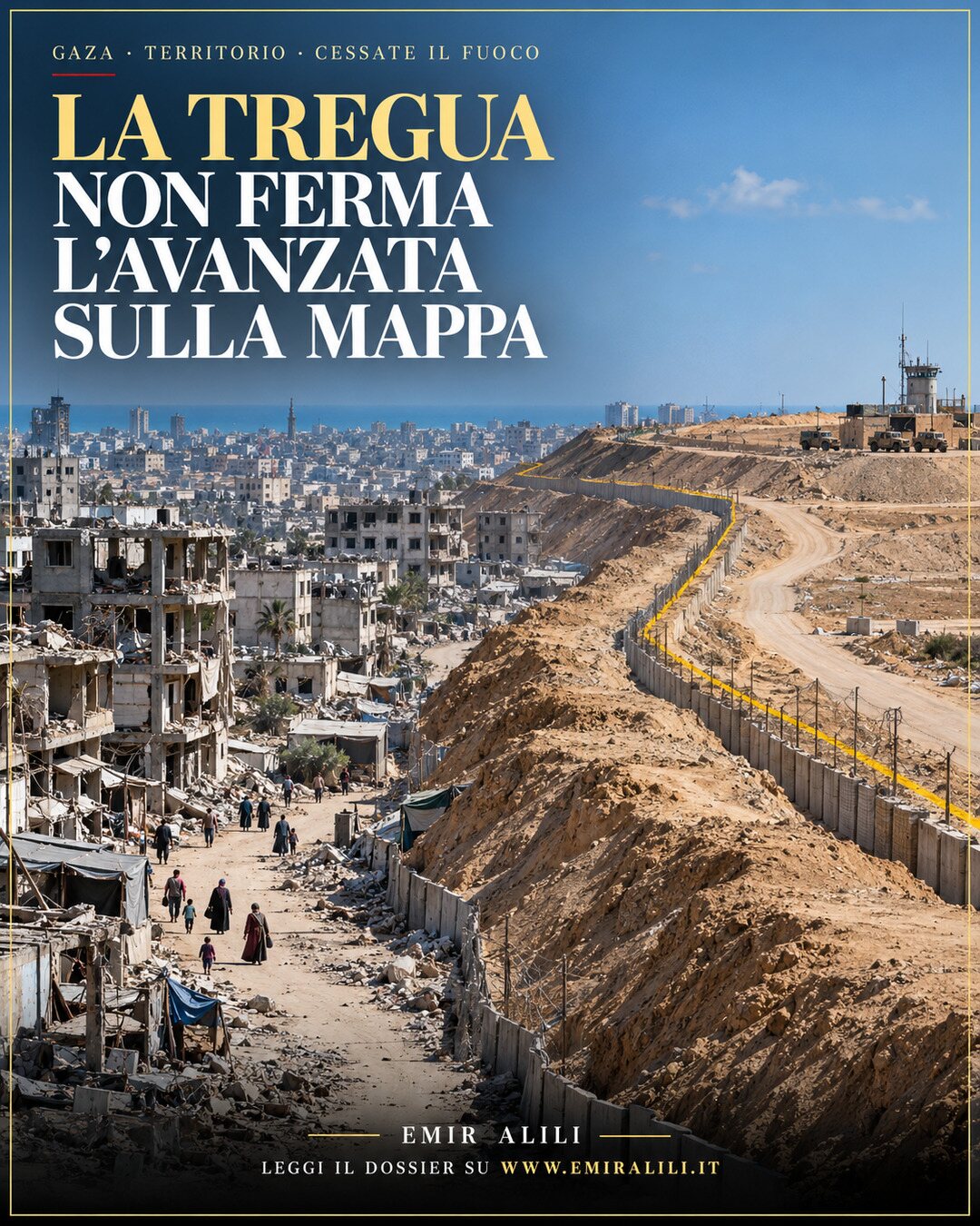 Copertina del dossier Gaza: la tregua non ferma l’avanzata sulla mappa