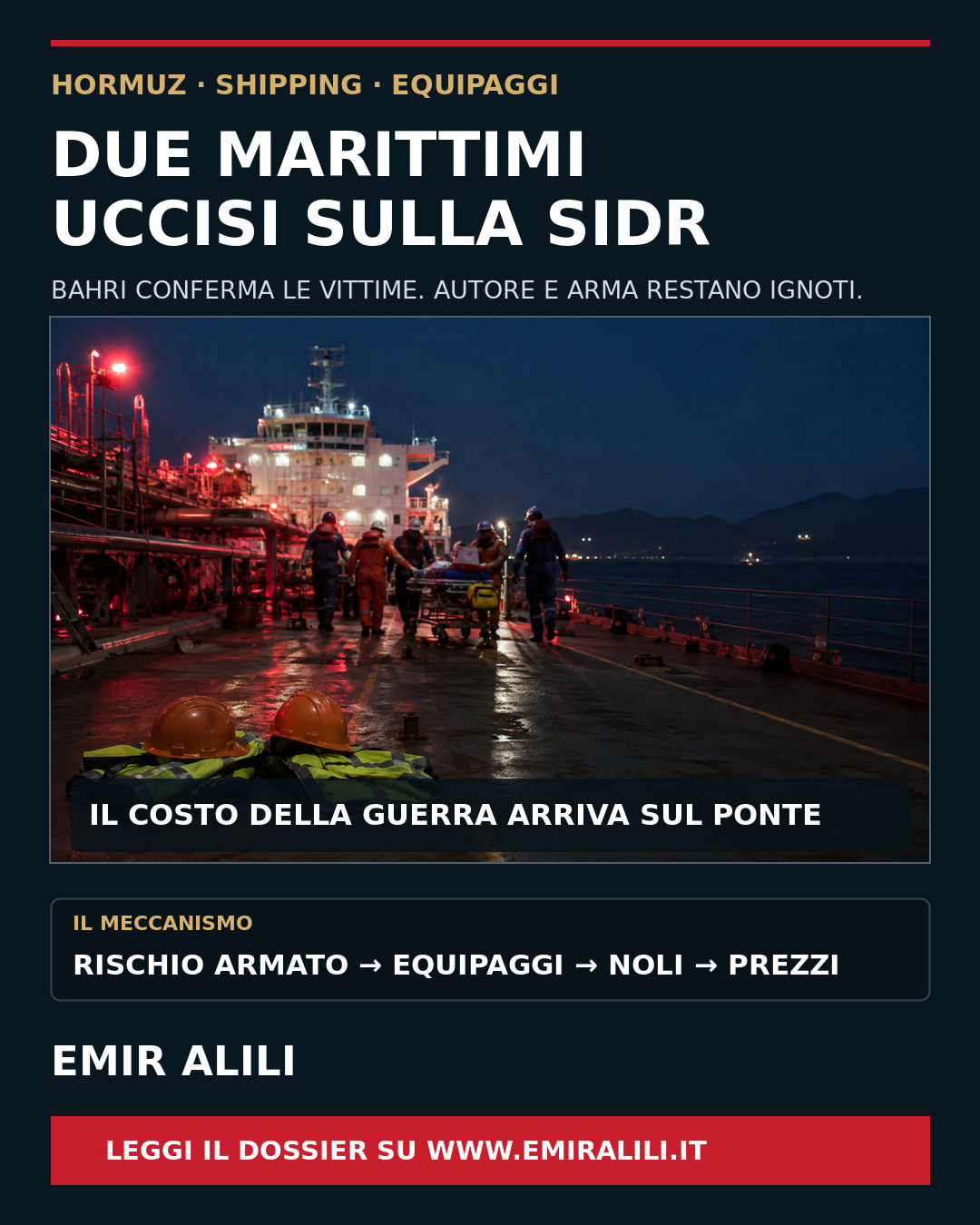 Copertina del dossier Due marittimi uccisi sulla Sidr
