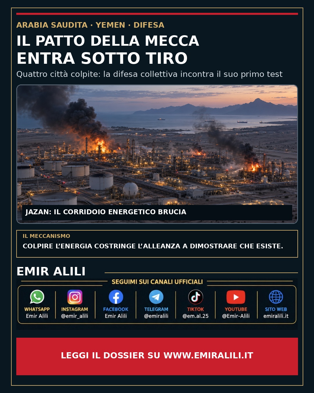 Copertina del dossier Il Patto della Mecca entra sotto tiro