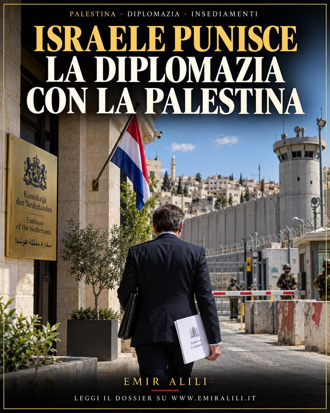 Copertina del dossier Israele punisce la diplomazia con la Palestina