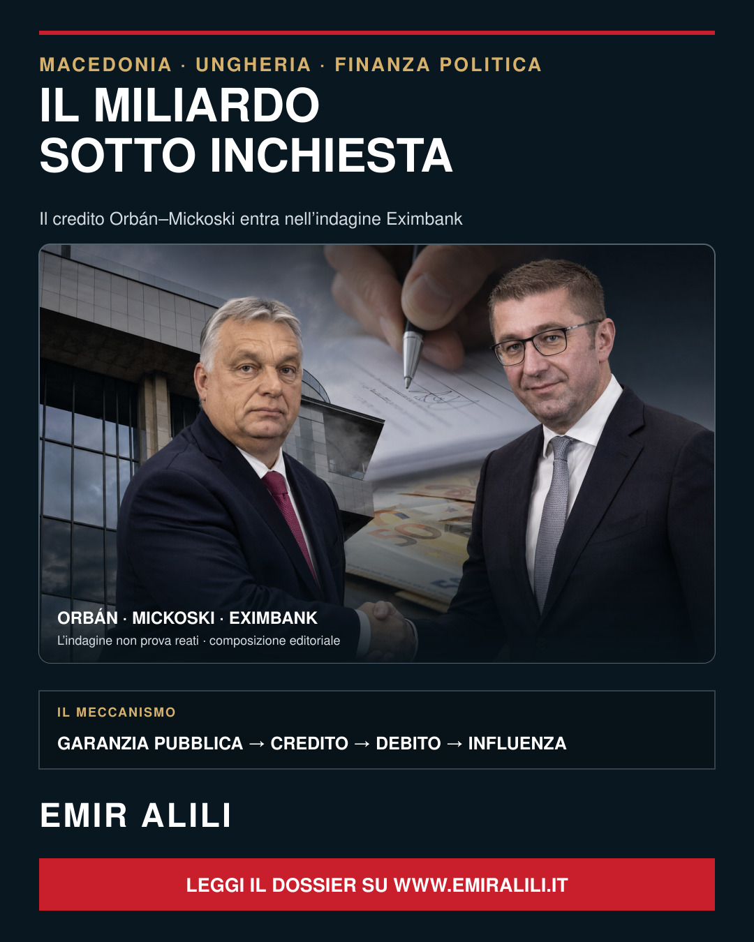 Copertina del dossier Il miliardo sotto inchiesta