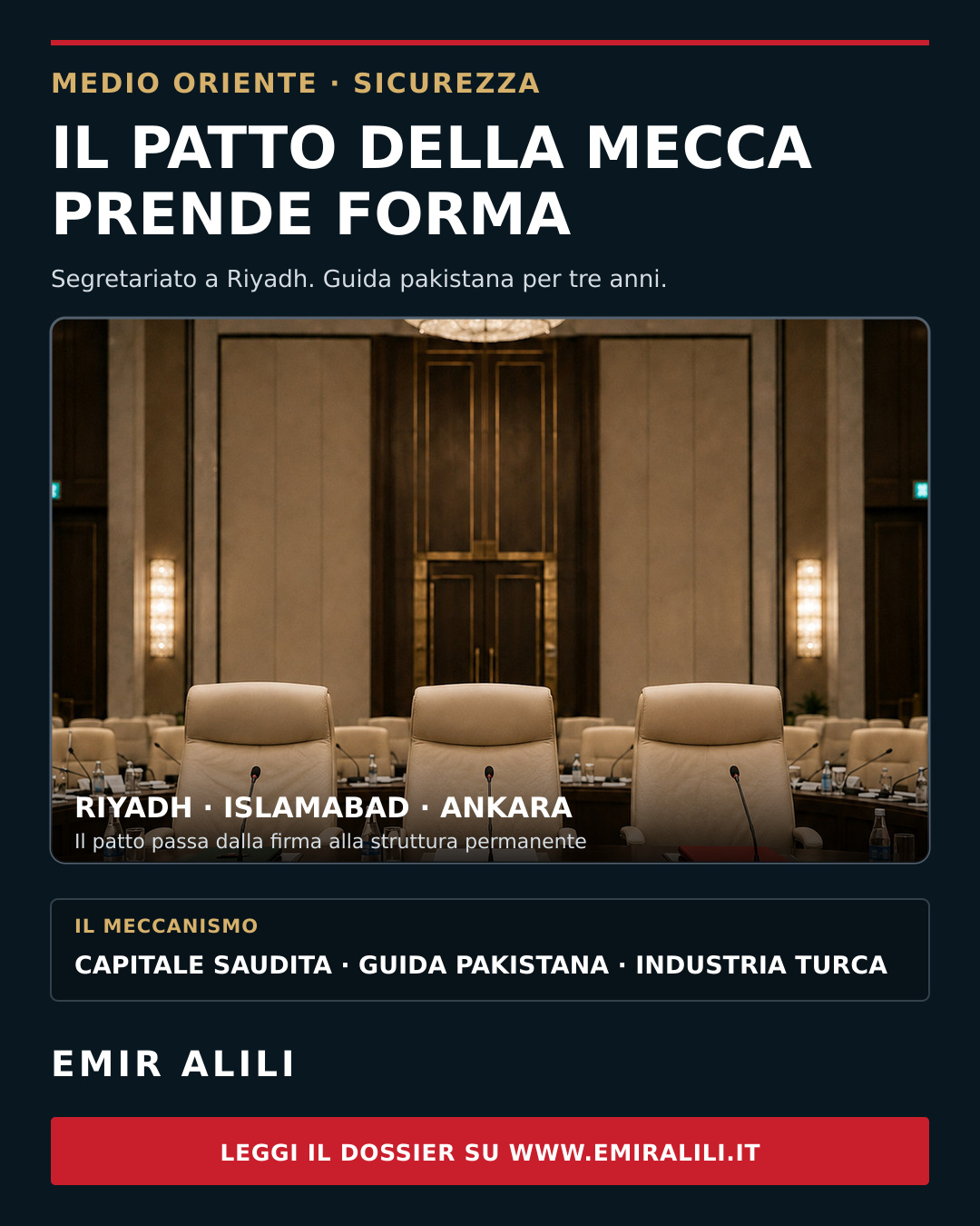 Copertina del dossier Il Patto della Mecca prende forma
