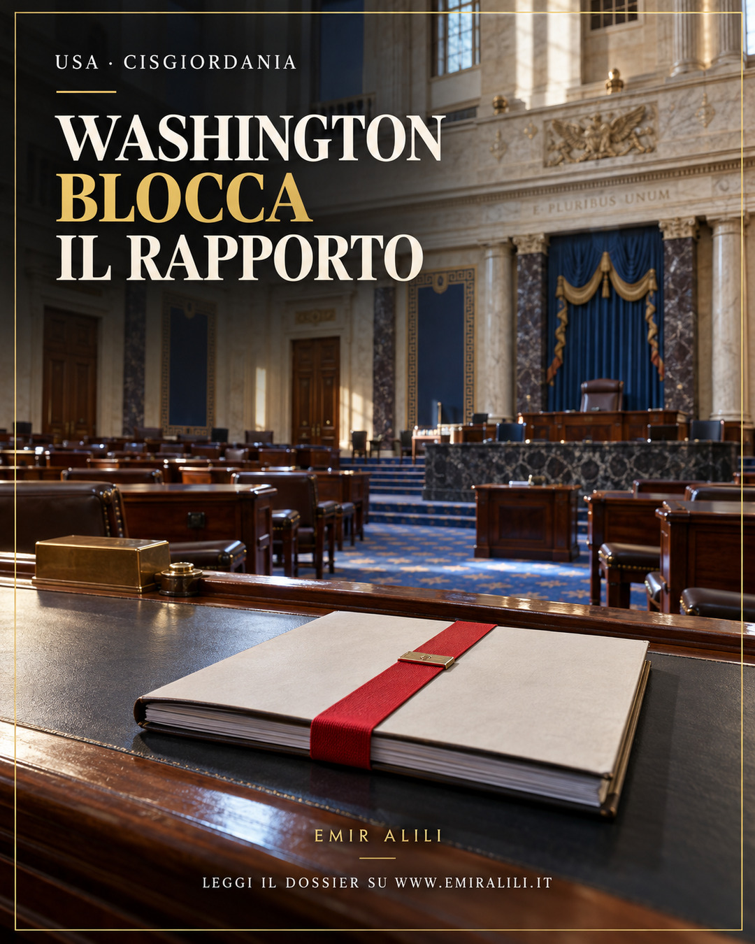 Copertina del dossier Washington blocca il rapporto sulle violenze in Cisgiordania