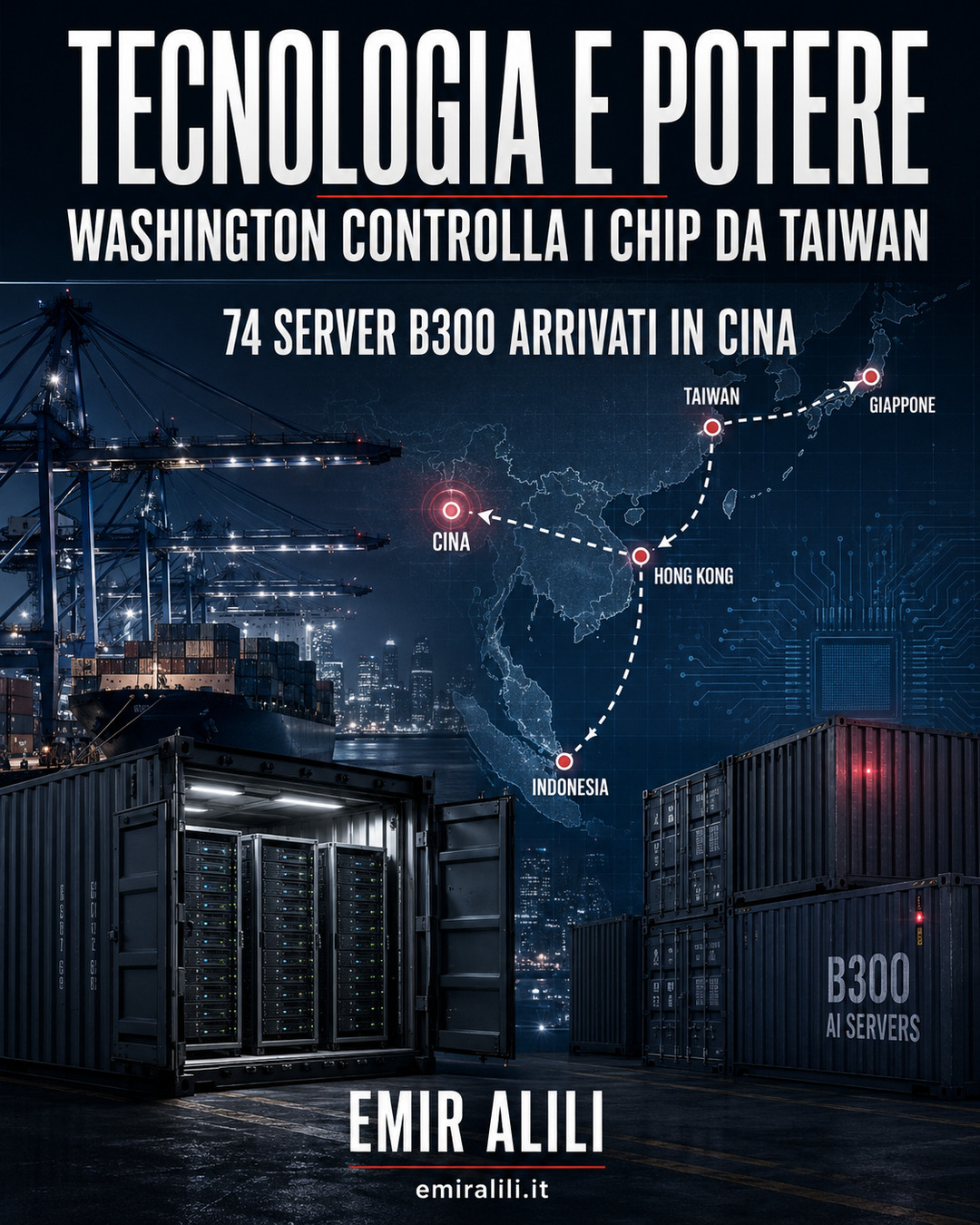 Copertina del dossier Washington controlla i chip da Taiwan
